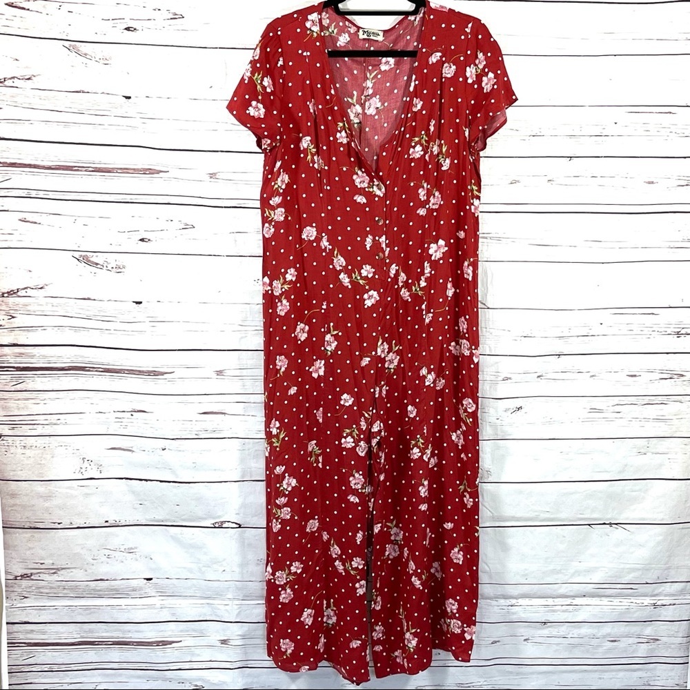 Show Me Your Mumu Womens Shane Jumpsuit Red‎ Floral Size S